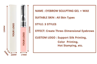 Gel de sourcils imperméable à l'eau de marque privée Gel de coiffure pour sourcils à fixation forte et longue durée Gel rehausseur de sourcils transparent