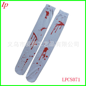 Medias hasta el muslo con efecto de sangre, transparentes, accesorios de disfraz de Halloween para mujer, LPCS046 - Product Image 2