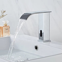 Robinet de salle de bain automatique sans contact à détecteur de mouvement en laiton de haute qualité, robinet électronique infrarouge mains libres pour lavabo