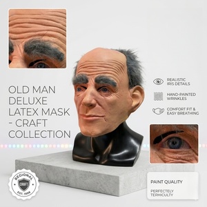 Máscara de Látex Realista de Anciano - Accesorio para Disfraces de Halloween, Máscara de Cabeza de <span class=keywords><strong>Hombre</strong></span> Mayor Realista para Disfraces de Adultos y Eventos de Broma - Product Image 3