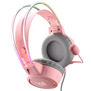 Màu Hồng X15 Pro Chơi <span class=keywords><strong>Game</strong></span> Tai Nghe Máy Tính Headphone Glow RGB Cho PS4 Xboxone Chuyển Đổi <span class=keywords><strong>PC</strong></span> Thông Minh Điện Thoại Trò Chơi - Product Image 4