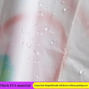 High Quality Custom Logo Printed Long Reusable EVA Waterproof Raincoat Classic Style for <strong>Poncho</strong> for <strong>Men</strong> Women Girls - Product Image 6