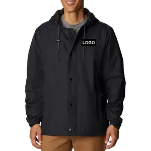 Veste imperméable de bonne qualité pour hommes veste softshell coupe-vent veste de pluie à capuche personnalisée pour hommes