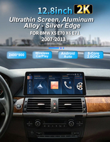 12.8 pouces voiture Lcd écran tactile voiture moniteur Android lecteur multimédia pour BMW X5 E70 X6 E71 2007-2013 WIFI SIM BT Carplay