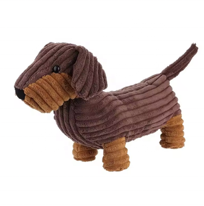 Butoir <span class=keywords><strong>de</strong></span> <span class=keywords><strong>porte</strong></span> en tissu animal lesté rempli <span class=keywords><strong>de</strong></span> sable pour chien en velours côtelé marron mignon butées <span class=keywords><strong>de</strong></span> <span class=keywords><strong>porte</strong></span> teckel décoratives - Product Image 1