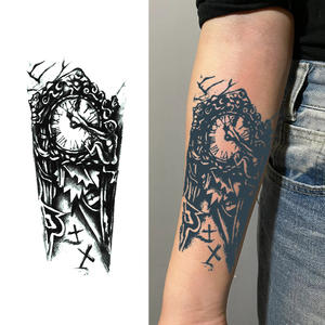 <span class=keywords><strong>Tatouage</strong></span> temporaire de style gothique, <span class=keywords><strong>tatouage</strong></span> semi-permanent, imperméable, résistant à la transpiration, dure 2 semaines, <span class=keywords><strong>tatouage</strong></span> pour bras et jambes - Product Image 1
