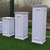 Piliers carrés en PVC pour mariage, supports de guidage de chemin, socles de guidage de chemin, supports de fleurs pour mariage en extérieur