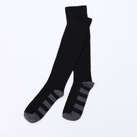 Chaussettes de compression montantes personnalisées avec logo, 20-30 mmHg, antidérapantes, pour le sport et la course, vente en gros OEM