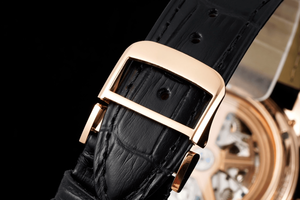Men Mechanical Watch with Openwork Movement Display Genuine Leather Strap Sapphire Glass Sleek Dress Wristwatch - Product Image 6