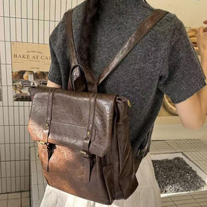 Sac à Dos en Cuir avec Plusieurs Compartiments Grande Capacité Fermeture Éclair Sécurisé Unisexe - Product Image 3