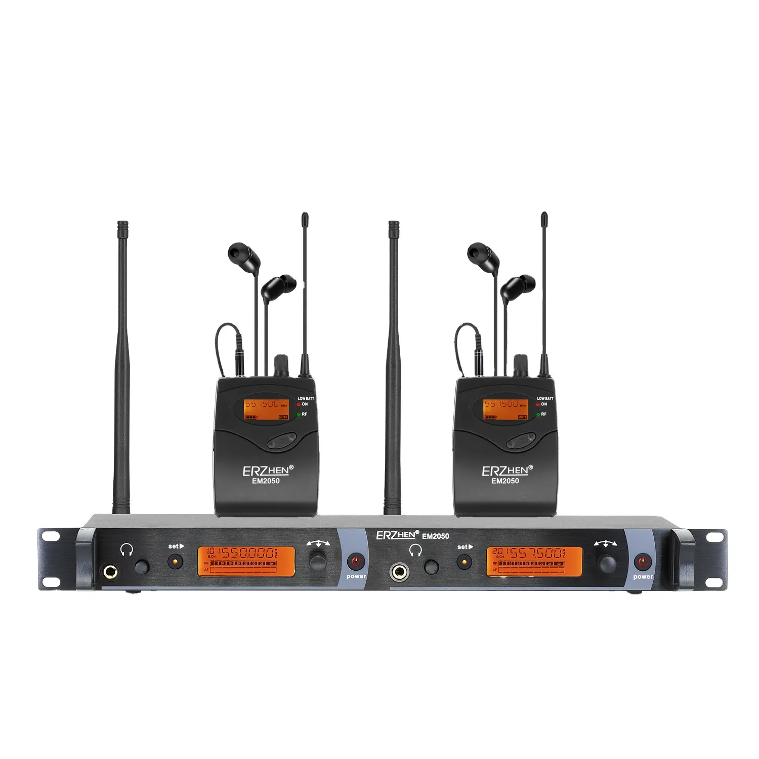 ERZHEN EM2050 In-Ear Monitor Wireless System Multi Transmitter Wireless In Ear Monitor Professional For Stage Performance