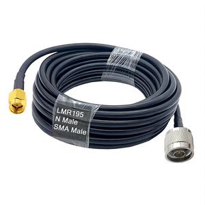 Low-Loss Coaxial Extension Cable 50 Ohm <strong>Sma</strong> <strong>Male</strong> <strong>To</strong> N <strong>Male</strong> Connector Cable N <strong>Male</strong> <strong>To</strong> <strong>Sma</strong> <strong>Male</strong> Lmr195 Cable - Product Image 1