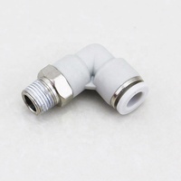 Coude 8mm Tube OD et 1/4 "filetage mâle" l "raccords à connexion rapide connecteurs de tuyau à 2 voies