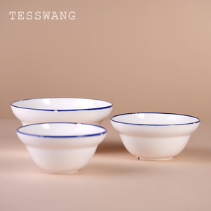 Cuenco de sopa de cerámica lindo y fresco <span class=keywords><strong>Insa</strong></span>, juego de vajilla portátil y reutilizable, vajilla ecológica - Product Image 3