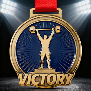 Premium Heavy Duty Forged Bulk Awards Souvenir Medallas de levantamiento de pesas Campeón personalizado Powerlifting Sport Metal Medallas para juegos - Product Image 3