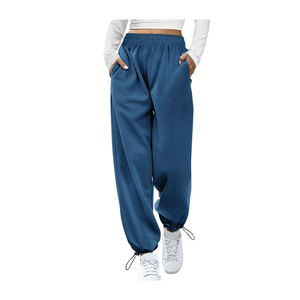 Pantalones Deportivos de Lona con Encaje Estilo Hip Hop para Mujer, de Alta Calidad, para Gimnasio, Frente Plano, Venta al por Mayor a Bajo Precio, Verano - Product Image 1
