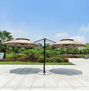 Paraguas de jardín al aire libre de dos cabezas Paraguas romano grande Patio junto a la piscina Paraguas - Product Image 2