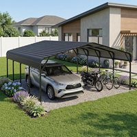 Abri de voiture moderne en acier 20x20 pieds, garage extérieur robuste, abri pour bateaux à moteur et abri de stationnement pour voitures, finition thermolaquée