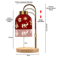 Lampe chauffe-bougie de Noël personnalisable avec logo, abat-jour métallique à col de cygne réglable, impression sérigraphique, usage promotionnel, OEM ODM