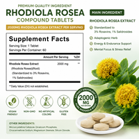 Comprimés d'extrait de Rhodiola Rosea OEM, Complément alimentaire à base de plantes, Fabricant de compléments alimentaires sous marque privée