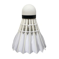 DunRun DR-11 Shuttlecock Bulu Tangkis Profesional Kustom Kelas Satu Bulu Angsa Lurus dengan 2 Lapis Serat Gabus