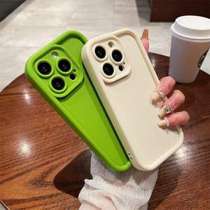 QY เคสโทรศัพท์มือถือ TPU นิ่มสีลูกกวาดสำหรับ iPhone 16 15 14 13 12 Max PLUS ฝาครอบด้านหลังป้องกันเลนส์ - Product Image 4