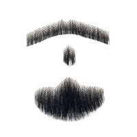 Fausse barbe réaliste pour homme, longue, en cheveux Remy européens, avec pattes d'ange, pour séance photo et maquillage de performance