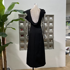 Haute qualité tempérament dos nu haute fente sans manches <span class=keywords><strong>longue</strong></span> jupe élégante <span class=keywords><strong>robe</strong></span> pour femmes - Product Image 1