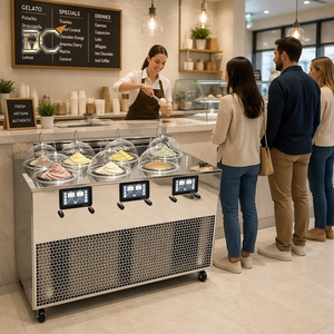 Machine à glace dure commerciale 6 cylindres, sorbetière haut de gamme avec contrôle indépendant des cylindres - Product Image 1