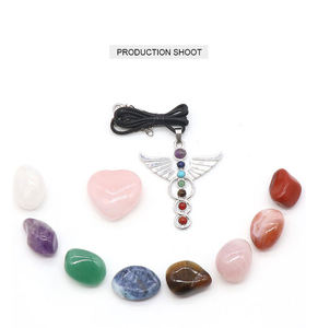 Collar de Ángel de cristal con piedras pulidas, chakras de colección, regalo, Reiki para meditación o <span class=keywords><strong>Ritual</strong></span>, gran oferta, <span class=keywords><strong>2022</strong></span> - Product Image 3