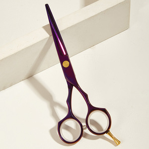 Tijeras de entresacar planas de acero inoxidable 4Cr con mango largo para cortar flequillo en el hogar o barbería - Product Image 4