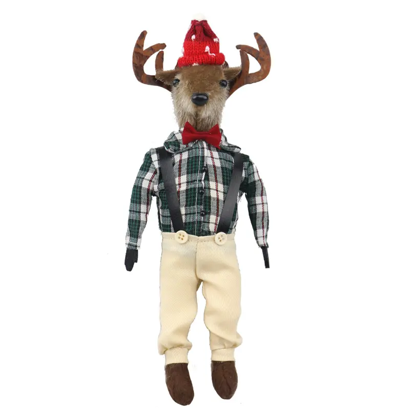 CE/ASTM 2024 yüksek kalite yaratıcı Moose sevgili peluş oyuncaklar özelleştirilmiş dolması hayvanlar oyuncaklar Plushies sevimli noel oyuncaklar hediye