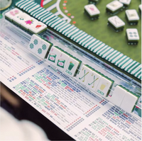 Tersedia Stok Mewah Modern Perjalanan Portabel 4-Lapisan Akrilik Masters Golf American Mahjong Tiles Terukir untuk Hiburan Keluarga