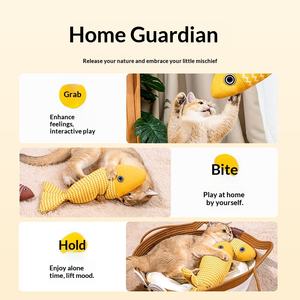 Giocattolo per Gatti Extra Large a Forma di Pesce con Erba Gatta, Simulazione Realistica, per Alleviare lo Stress, Divertimento e Masticazione, Accessori per Animali Domestici - Product Image 5