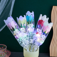 Bouquet d'ours en peluche lumineux - Jouet lumineux prêt à l'emploi pour enfants en mousse EVA pour Qixi, la fête des enseignants, la Saint-Valentin, la vente de rue, OPP