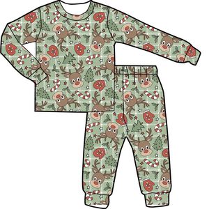 Conjuntos de Ropa Lavables de Poliéster/Algodón para Niñas, Diseño Personalizado de Verano, Color Verde Claro, Estilo Casual, Marca FANCY MONKEY, Venta al Por Mayor - Product Image 2