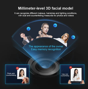 Умный замок высокого уровня безопасности для стальной двери Встроенный экран дверной Звонок камера с функцией распознавания лиц и карты памяти для хранения данных - Product Image 5