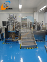 Homogénéisateur émulsifiant sous vide 200L 300L 500L 1000L avec élévateur hydraulique pour la production de crèmes, lotions, gels, sauces et pâtes cosmétiques et alimentaires