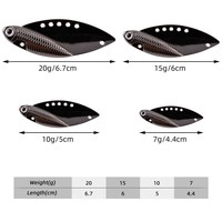 Appâts artificiels VIB en métal OEM, 7-20 grammes, en forme de poisson volant, appât dur vibrant avec hameçons