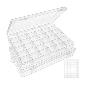 Große Transparente Kunststoff-Organisationsbox mit 8 / 24 / 36 Fächern Aufbewahrungsbehälter - Product Image 3