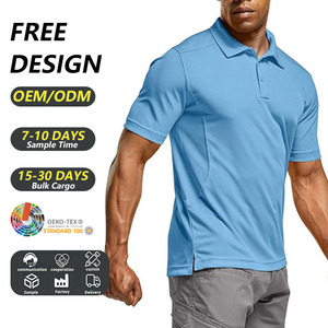 Polo Personalizzata di Alta Qualità ad Asciugatura Rapida per Golf, Sport, Scuola, in Cotone e Poliestere, Deodorante, Traspirante e Antiodore - Product Image 1