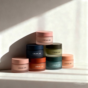 Contenants d'emballage cosmétique vides, ronds, 5G 10G 15G 20G 30G 50G 60G 100G, pots en verre transparent givré pour crème cosmétique avec couvercles - Product Image 2