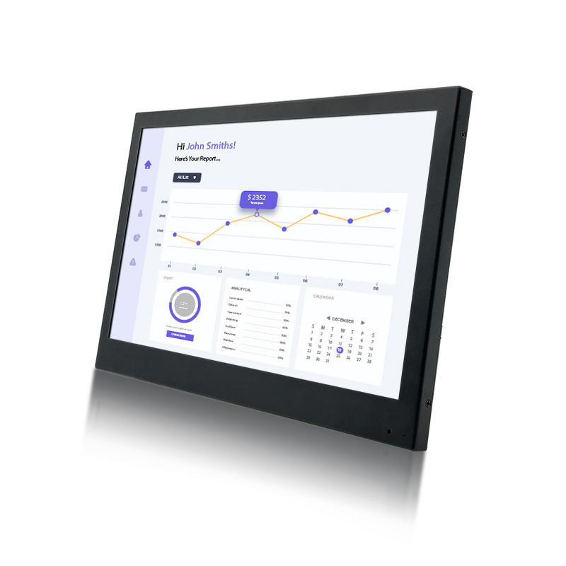 15.6 Inch IPS Monitor with VGA/HD-MI Cable Metal Casing Wall Mount Industrial Use-in Stock