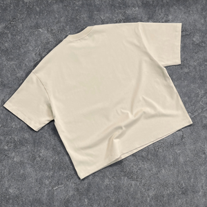 Oversized Hip Hop Men T-Shirt, 275gsm 100% Cotton Box Fit O-<b>Neck</b>, High Quality Blank Custom Casual Tee - Product Image 5