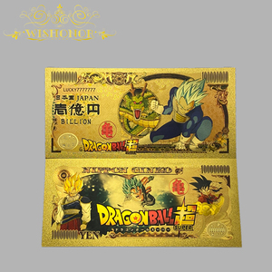 5 modèles de billets de banque japonais Dragon Z Anime plaqués or 24 carats pour cadeaux d'affaires - Product Image 2