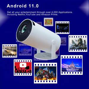 โปรเจคเตอร์พกพา HY300Pro รุ่นขายดีข้ามประเทศ WiFi HD 4K Android ขนาดเล็ก สำหรับใช้งานกลางแจ้ง - Product Image 5