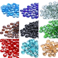 Perles de verre bleu feu, galets plats en verre trempé pour foyer, aquarium, jardin, aménagement paysager, cuisine, chambre, écologiques