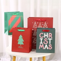 Sac en papier Kraft blanc et marron nouvelle collection, pochette cadeau pour décoration de fête de noël, vente en gros,