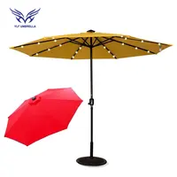 Parapluie de jardin personnalisé à LED, avec Logo imprimé, pour publicité en plein air, de plage, personnalisé, coloré, avec 8 plis, manuel