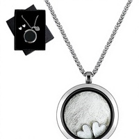 Collier médaillon commémoratif pour chat, pendentif rond en verre pour photo, cheveux ou cendres, cadeau de condoléances pour les amoureux des chats et en cas de perte d'animal de compagnie